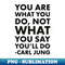 Carl Jung Quote What You Say - Vintage Sublimation PNG Download