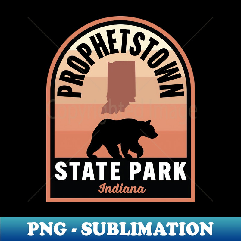 Prophetstown State Park IN Bear - PNG Transparent Sublimation Design