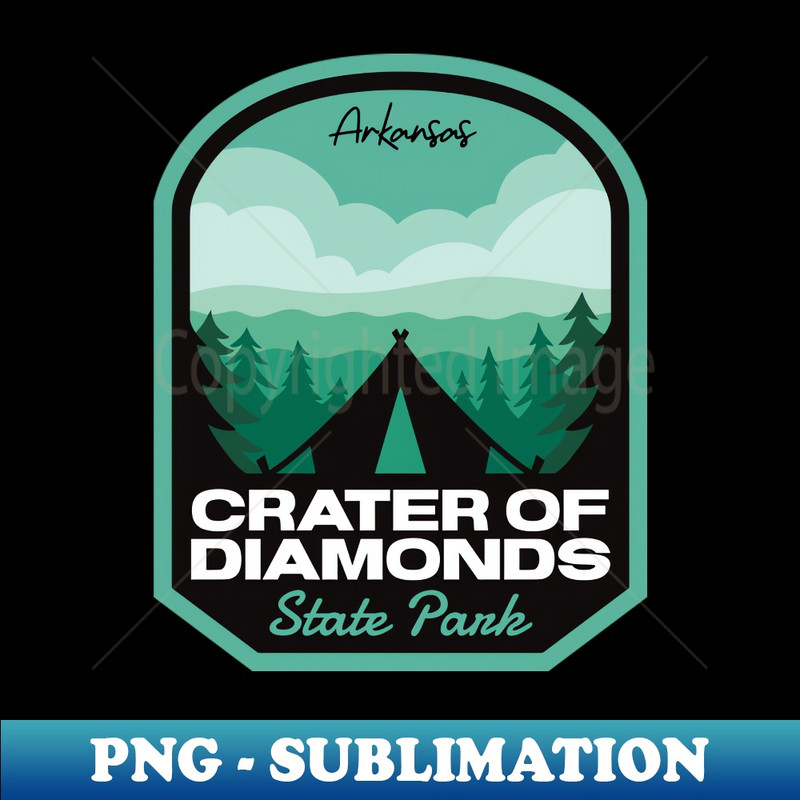 Crater of Diamonds State Park AR Camping - Retro PNG Sublimation Digital Download