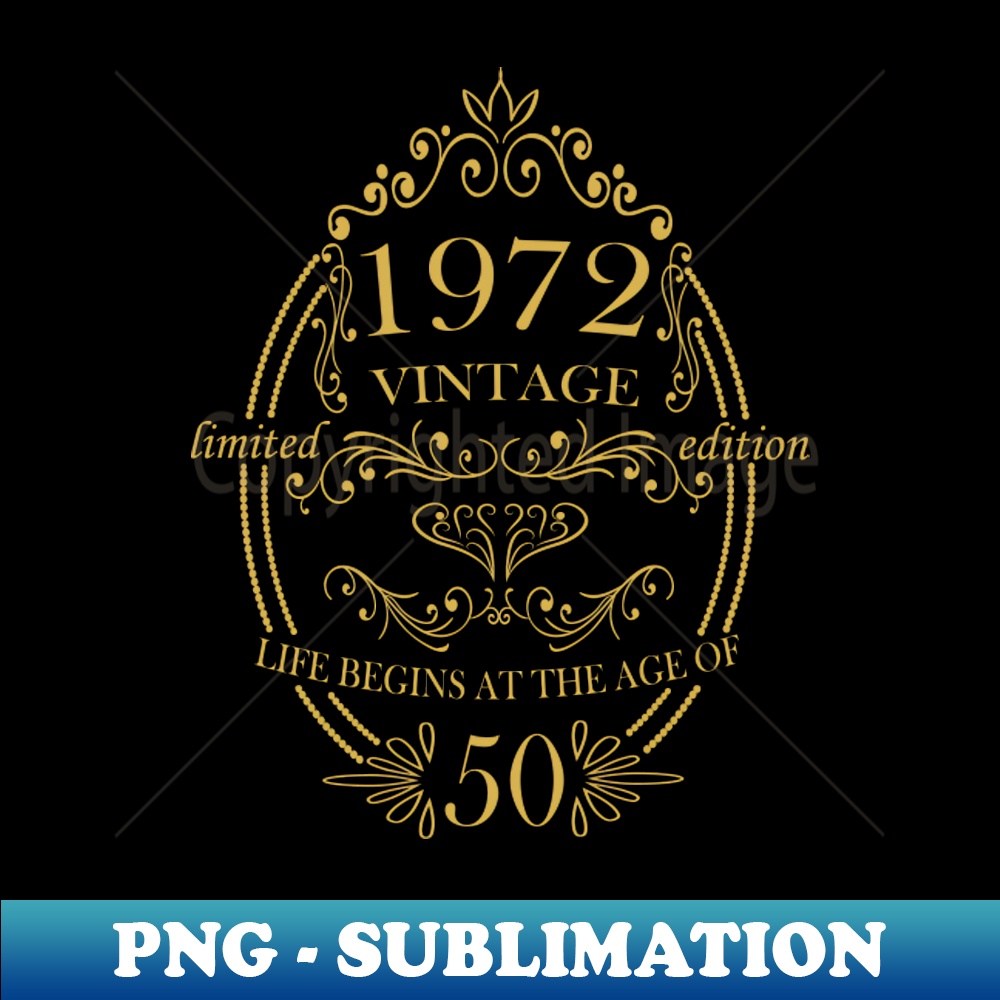 50th Birthday Gifts Women Vintage - Vintage Sublimation PNG Download