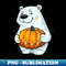 Halloween Polar Bear Pumpkin Comic Fun - Special Edition Sublimation PNG File