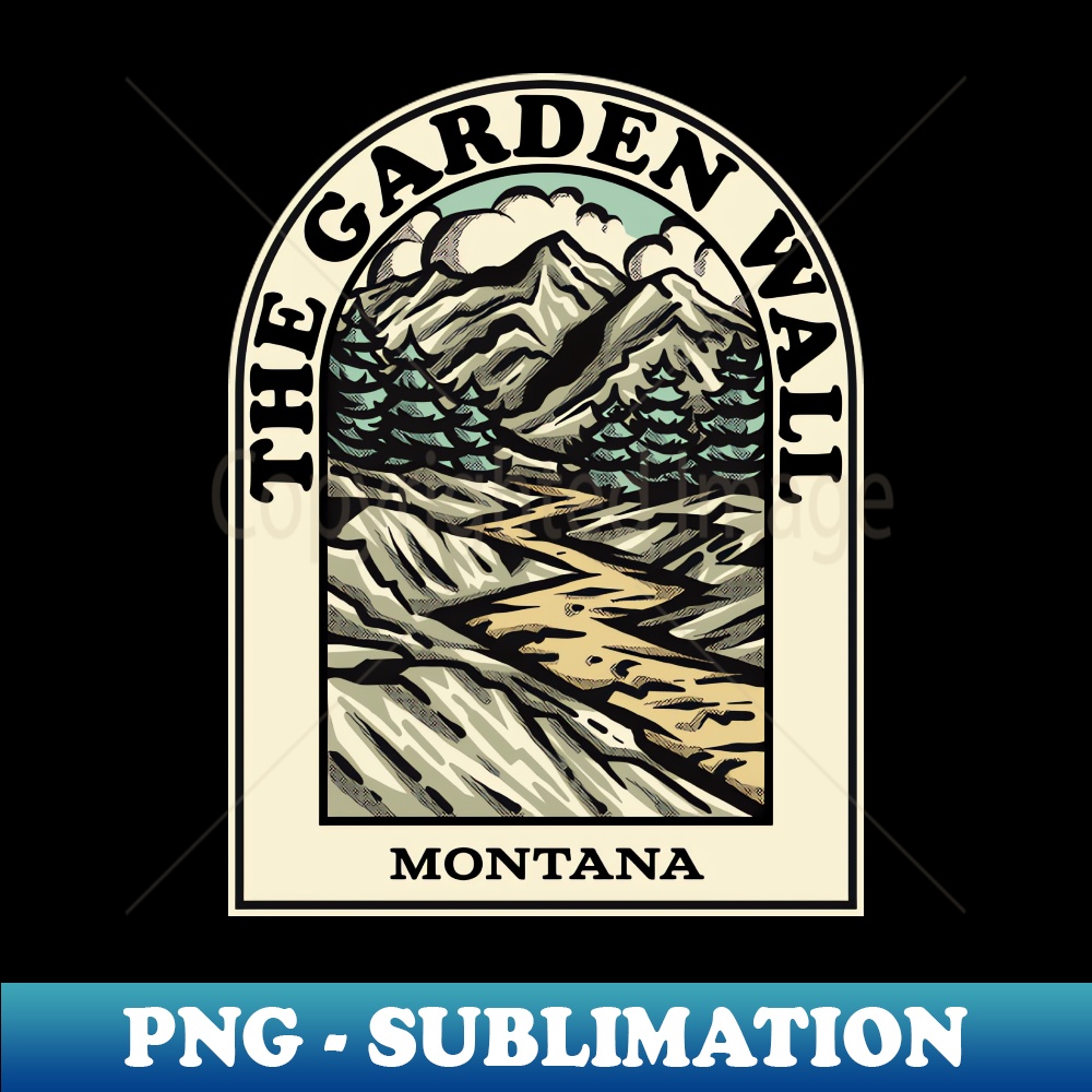 The Garden Wall Montana hiking backpacking trail - Elegant Sublimation PNG Download