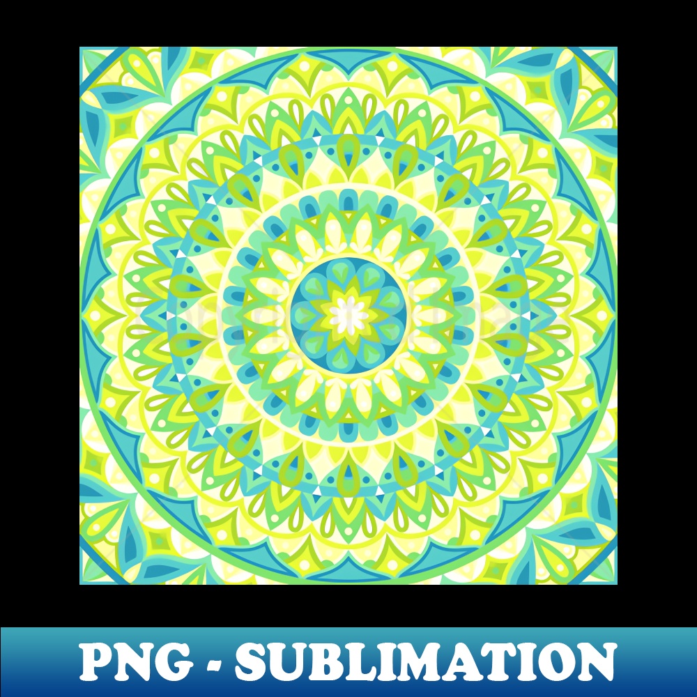 Color Wheel - Green Base Mandala - Creative Sublimation PNG Download