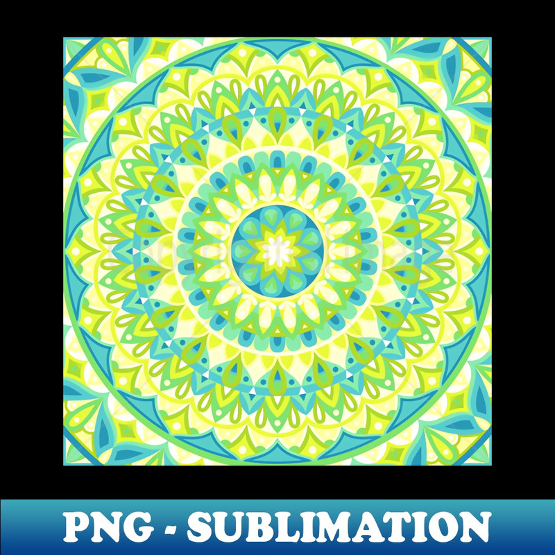 Color Wheel - Green Base Mandala - Creative Sublimation PNG Download
