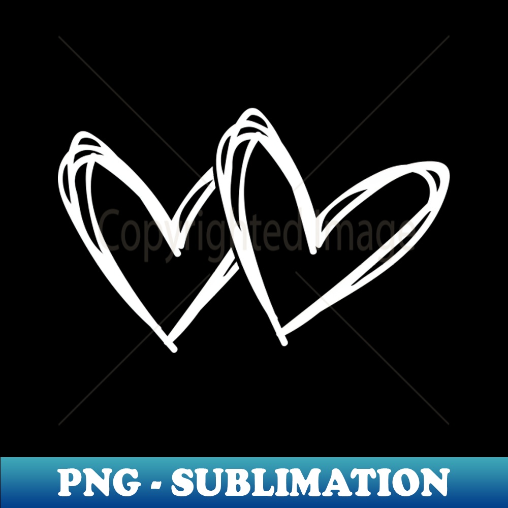 Heart two hearts - Instant PNG Sublimation Download