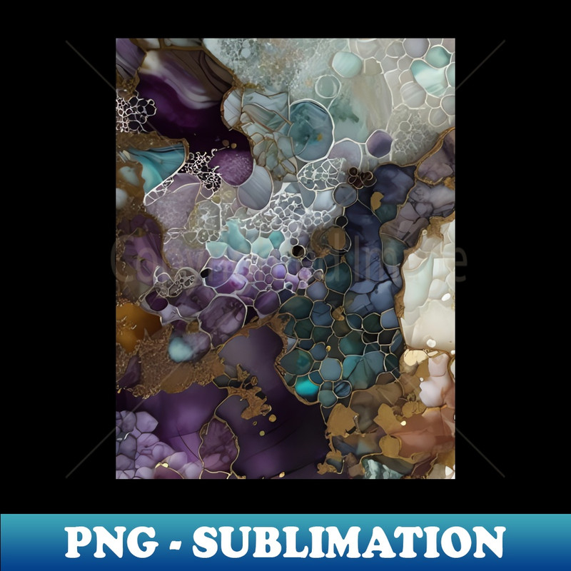 Purple and Gold abstract art - Modern Sublimation PNG File
