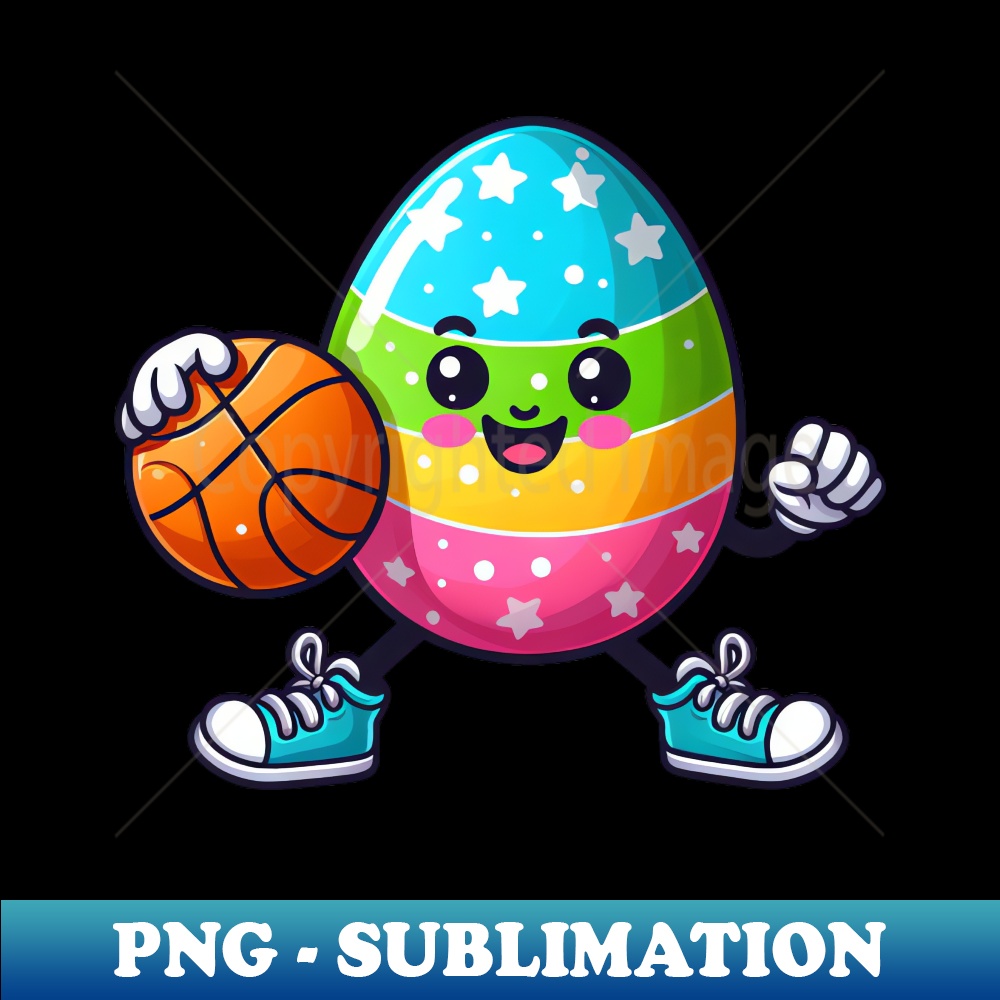 Easter Egg Basketball, Basketball Player Easter - Unique Sublimation PNG Download