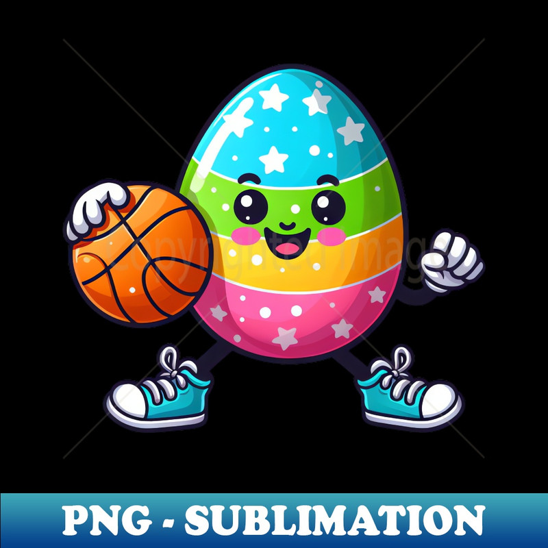 Easter Egg Basketball, Basketball Player Easter - Unique Sublimation PNG Download