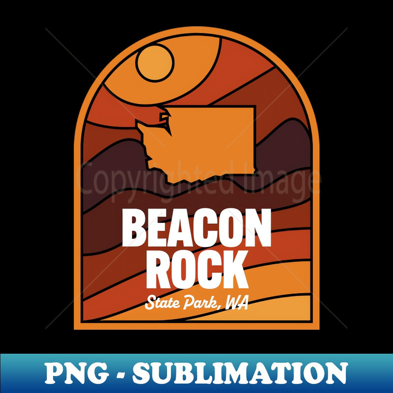 Beacon Rock State Park Washington - PNG Transparent Sublimation File