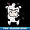 Minimalistic Cow in Kawaii Style - PNG Sublimation Digital Download