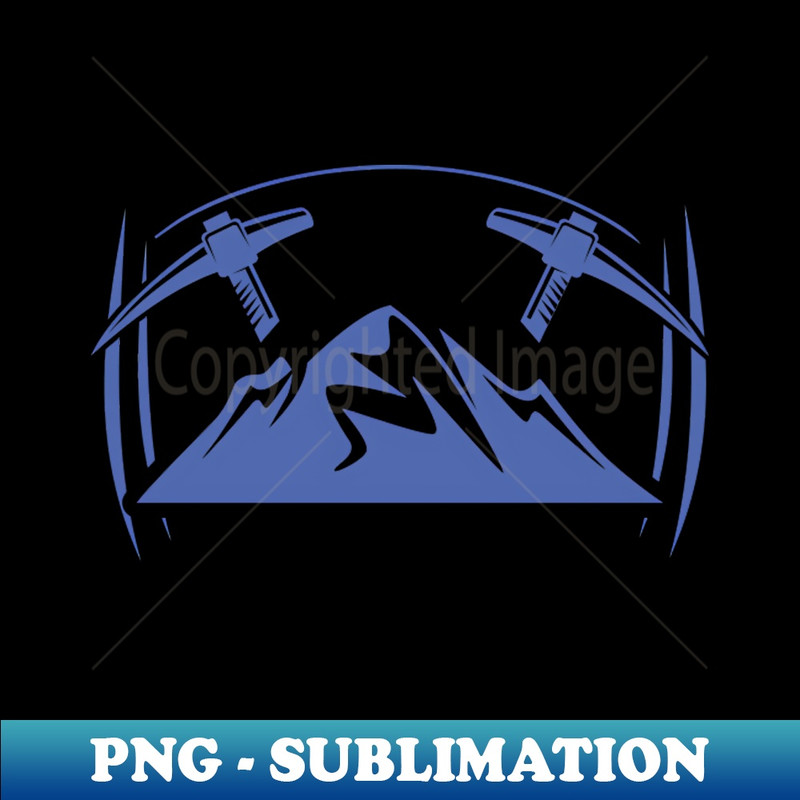 Miner mining mountaineer mountain motif - High-Resolution PNG Sublimation File
