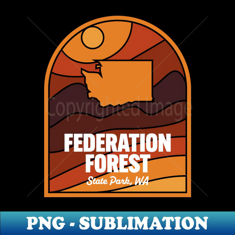 Federation Forest State Park Washington - Elegant Sublimation PNG Download