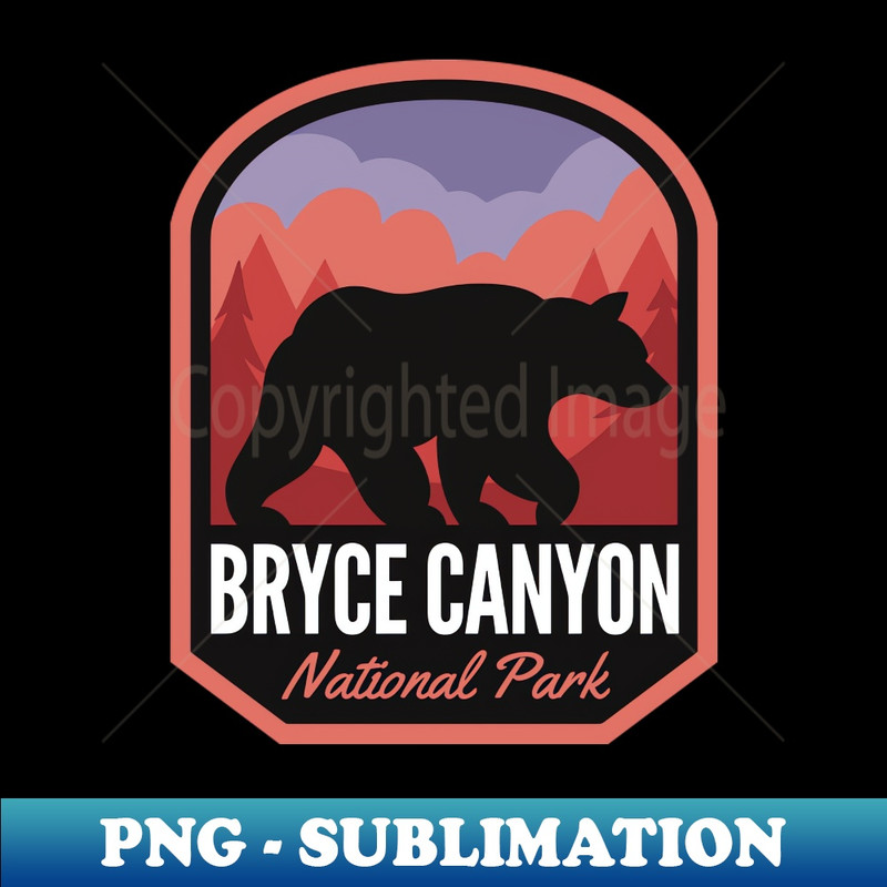 Bryce Canyon National Park Bear - PNG Transparent Sublimation Design