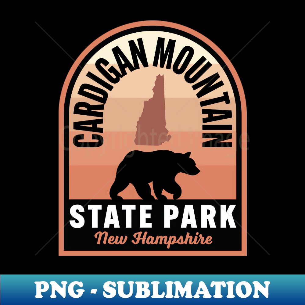 Cardigan Mountain State Park NH Bear - Premium PNG Sublimation File