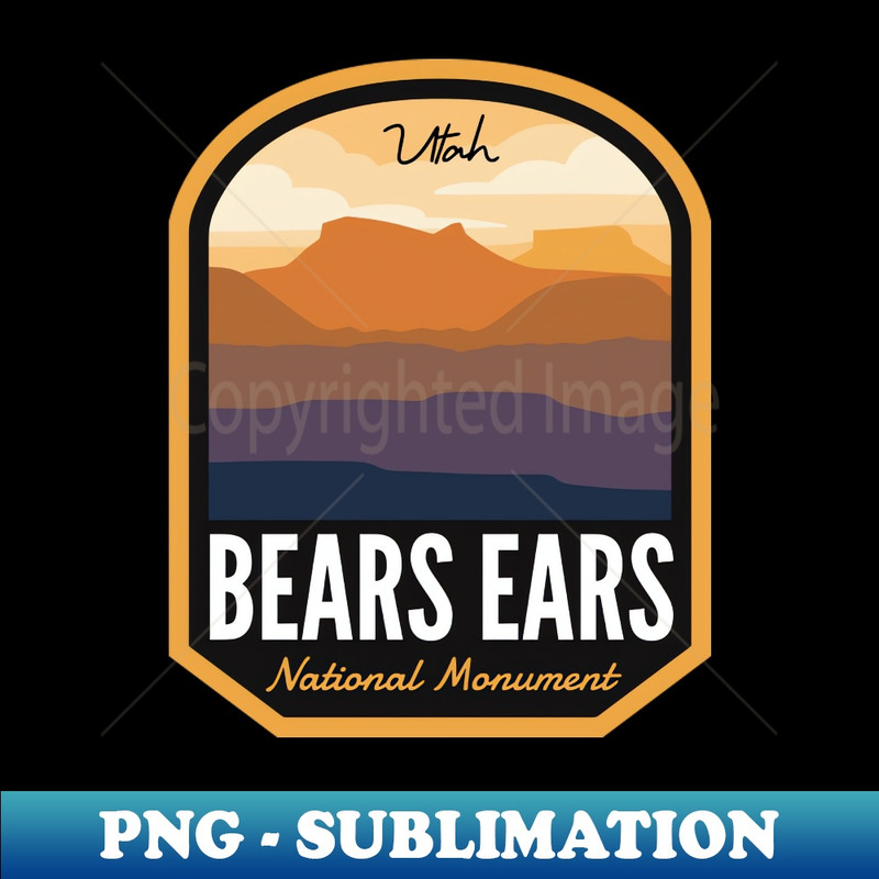 Bears Ears National Monument Utah - Retro PNG Sublimation Digital Download