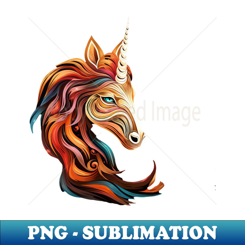 Horse with Colorful Hair Abstract Art - High-Quality PNG Sublimation Download