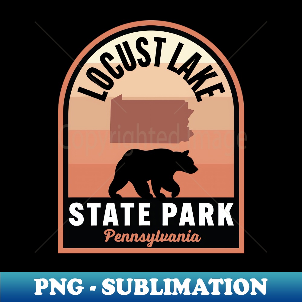 Locust Lake State Park PA Bear - Premium PNG Sublimation File