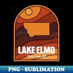 lake elmo state park montana - exclusive png sublimation download