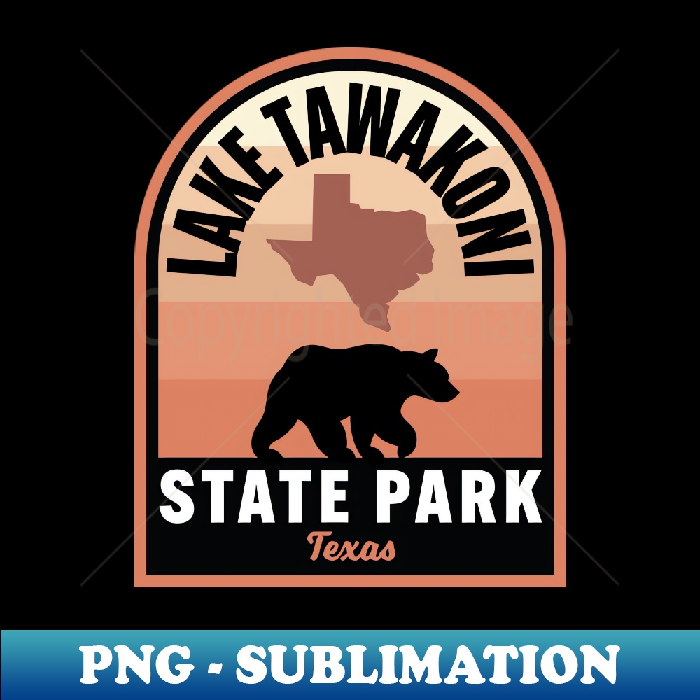 Lake Tawakoni State Park TX Bear - Premium PNG Sublimation File