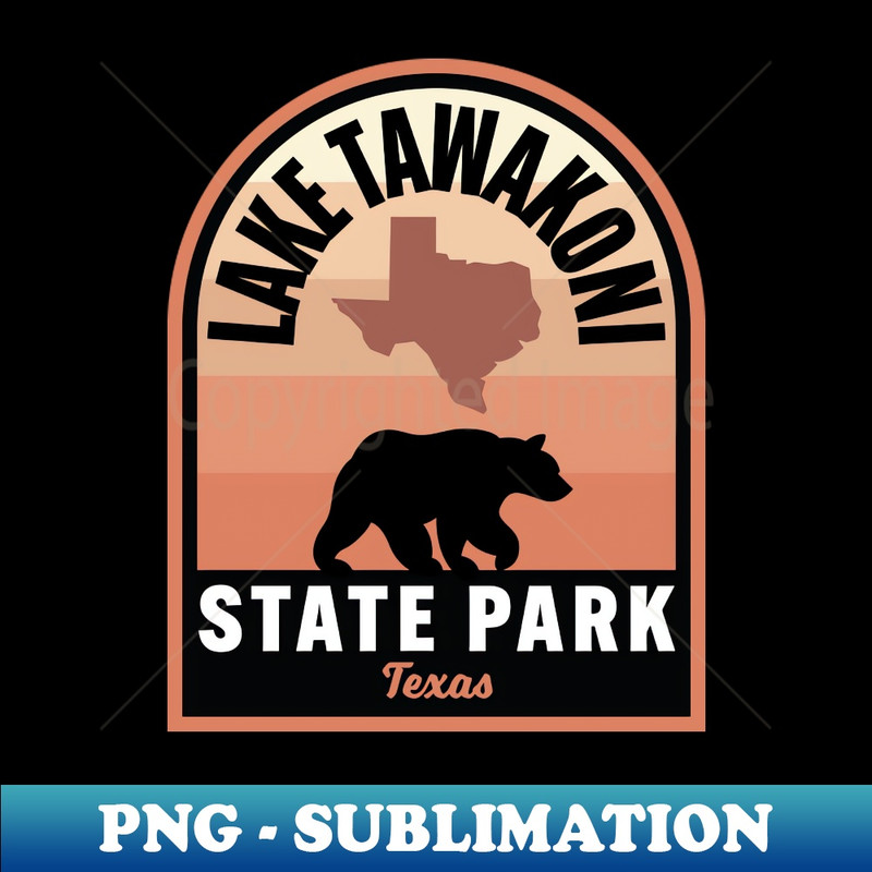 Lake Tawakoni State Park TX Bear - Premium PNG Sublimation File