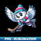 Snowy owl hockey player cartoon ice hockey - High-Resolution PNG Sublimation File