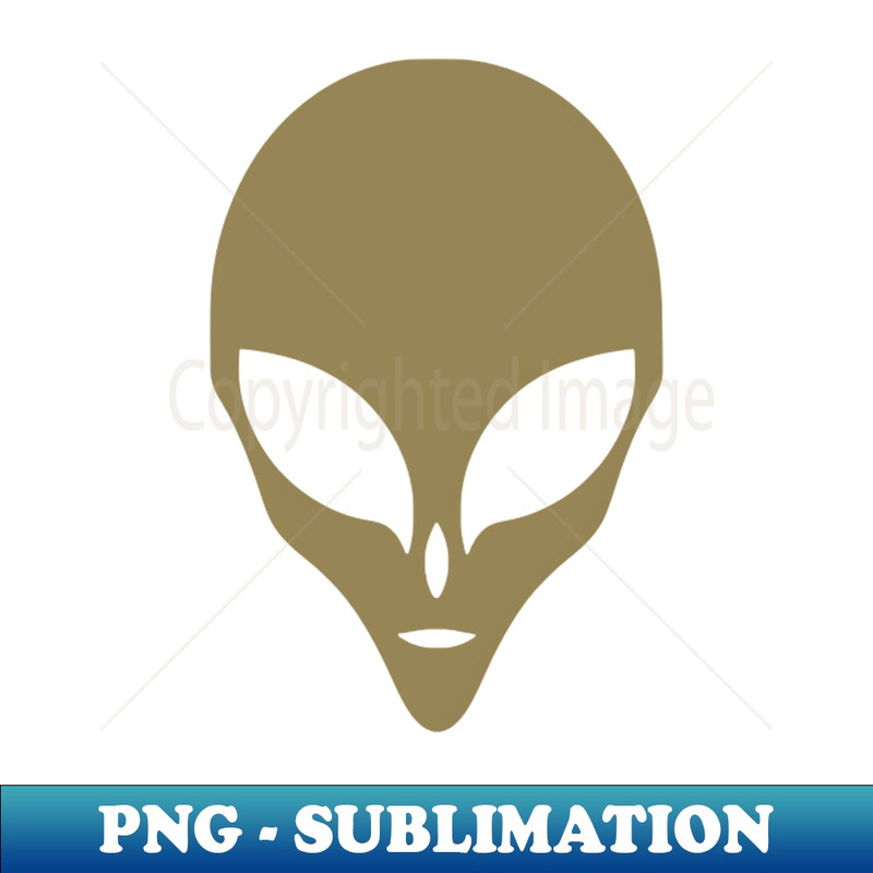 Alien Silhouette Head Face - Sublimation-Ready PNG File