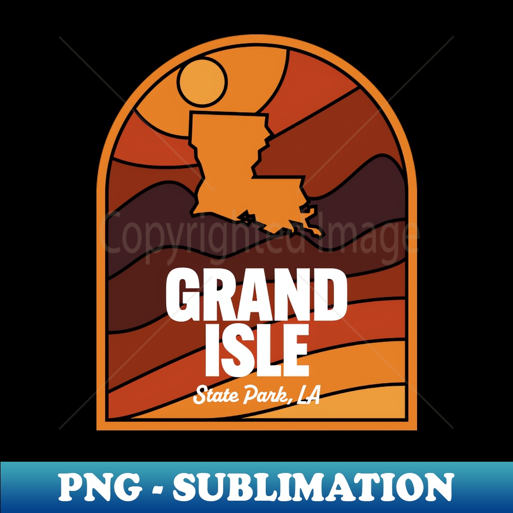 Grand Isle State Park Louisiana - Instant PNG Sublimation Download