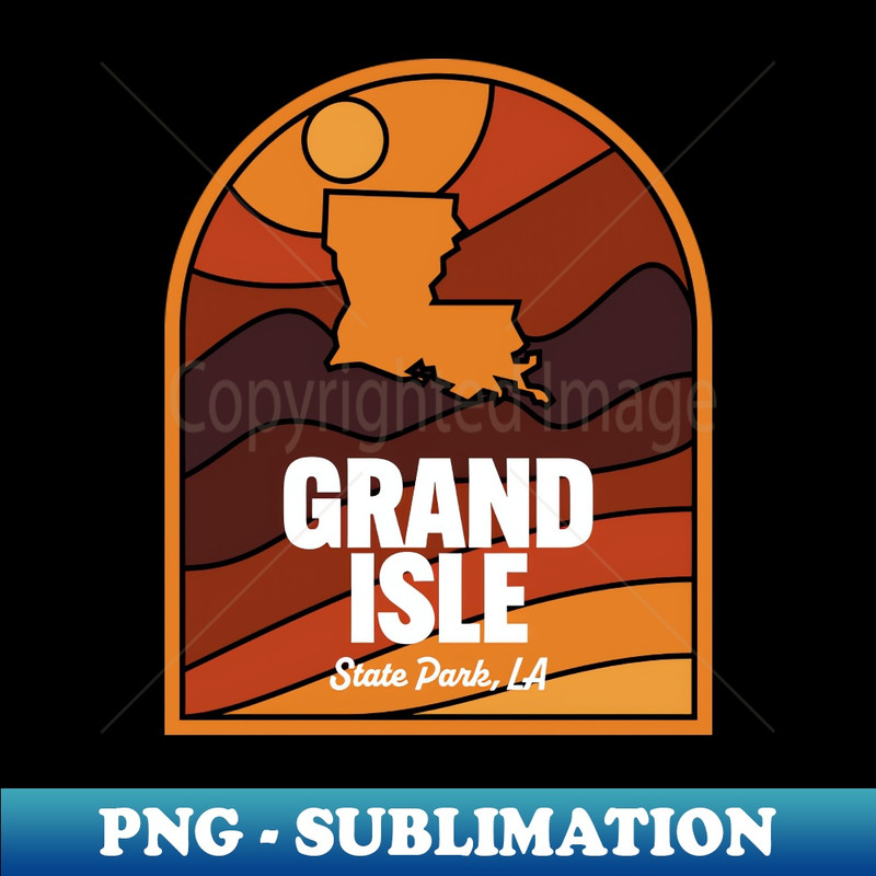 Grand Isle State Park Louisiana - Instant PNG Sublimation Download