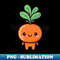 Cute Kawaii Carrot Face - Round Design - Digital Sublimation Download File