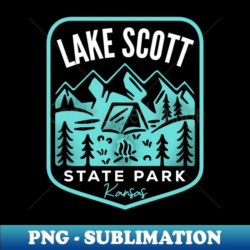 Lake Scott State Park Kansas - PNG Transparent Digital Download File for Sublimation