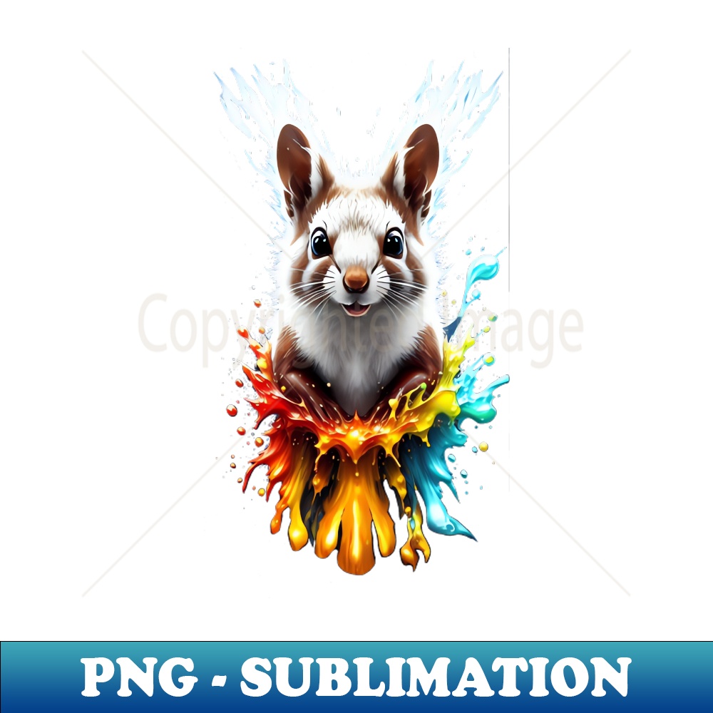 Squirrel splash art T3 - Special Edition Sublimation PNG File