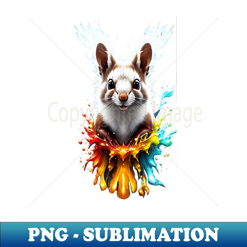 Squirrel splash art T3 - Special Edition Sublimation PNG File