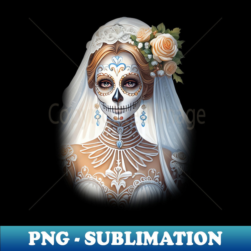 Sugar Skull Bride - Trendy Sublimation Digital Download