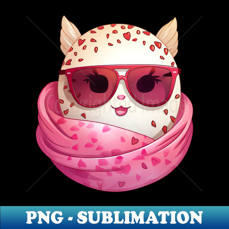Kawaii Easter Egg with Ears and Sunglasses - Funny Easter Design - Premium Sublimation Digital Download