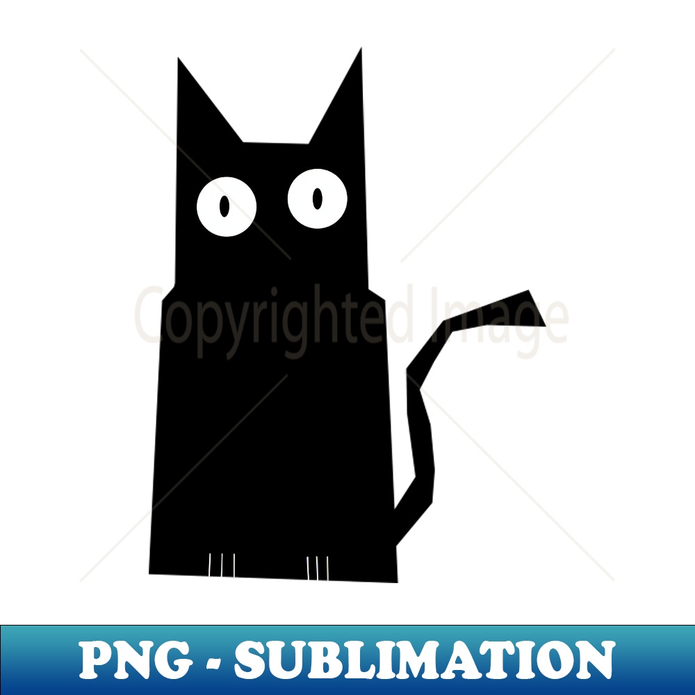 black cat funny abstract art - Unique PNG Sublimation File