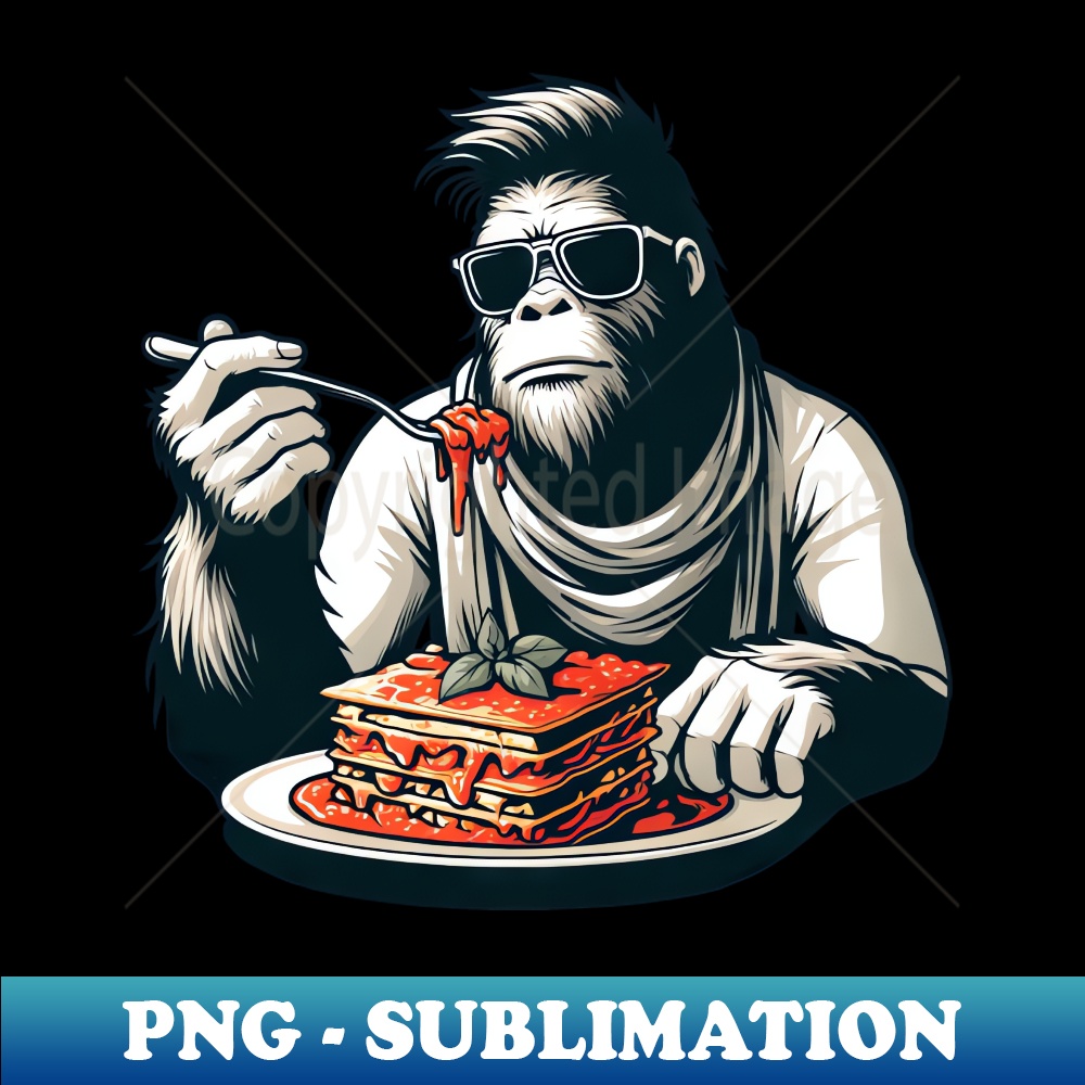 Bigfoot Sasquatch Lasagna Stylish Modern - Premium Art Sublimation Download