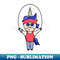 Unicorn jumping rope - Original Art Sublimation Download