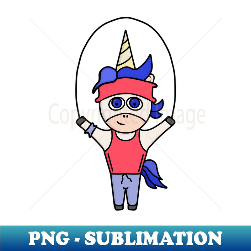 Unicorn jumping rope - Original Art Sublimation Download