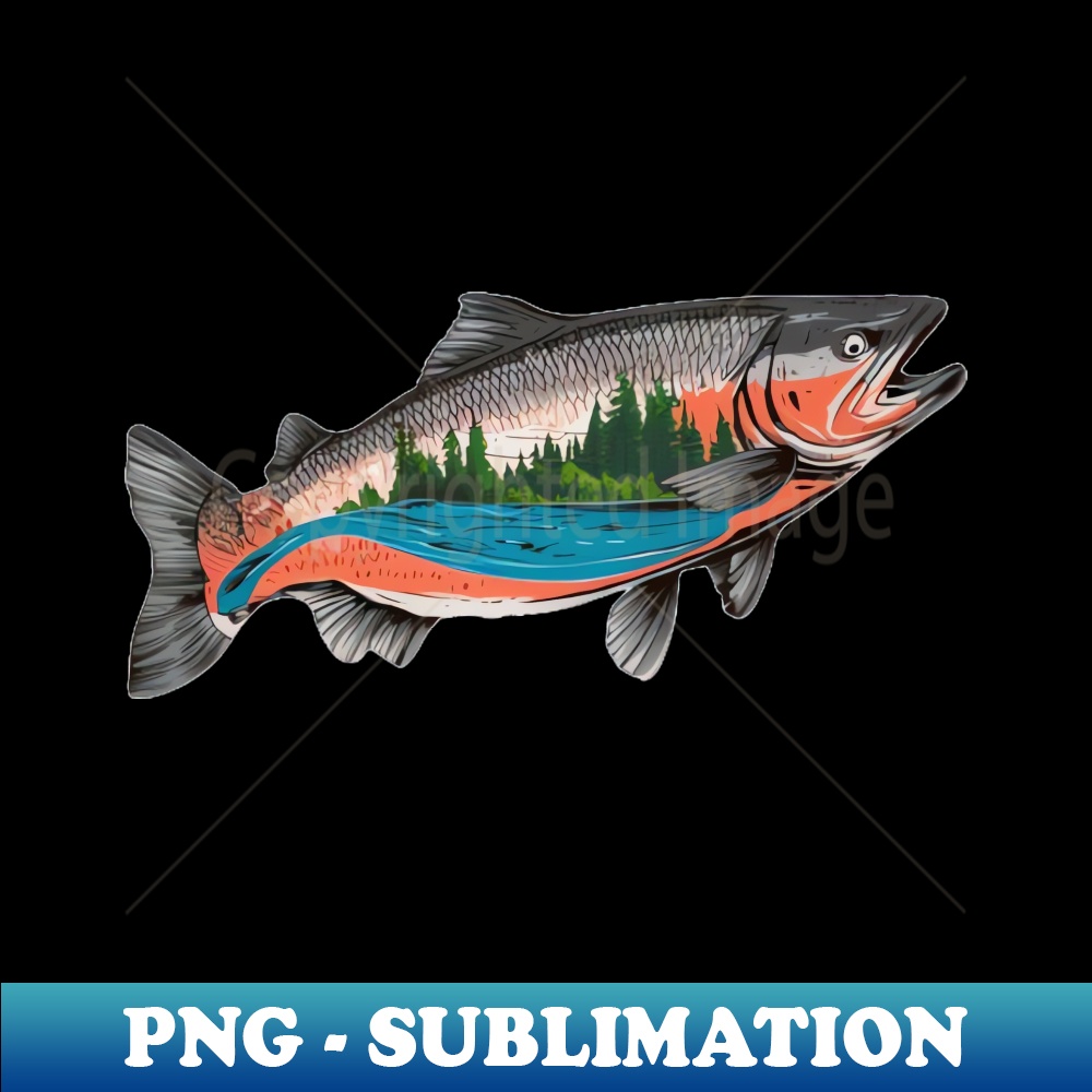 Salmon Fishing - One of a Kind Sublimation File