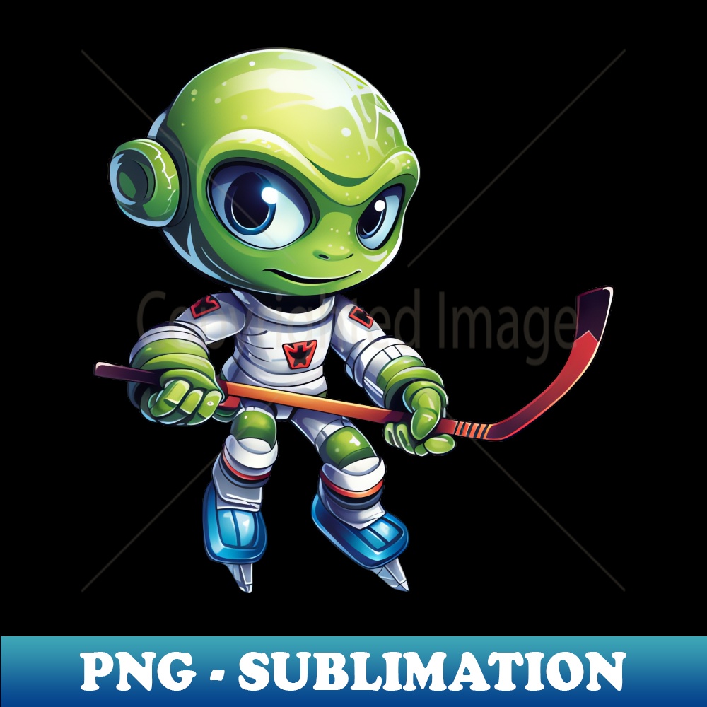 Alien hockey player - Creative Print Sublimation File