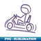 Go-Kart Silhouette Stick Figure Line Drawing - Unique Artwork Sublimation File
