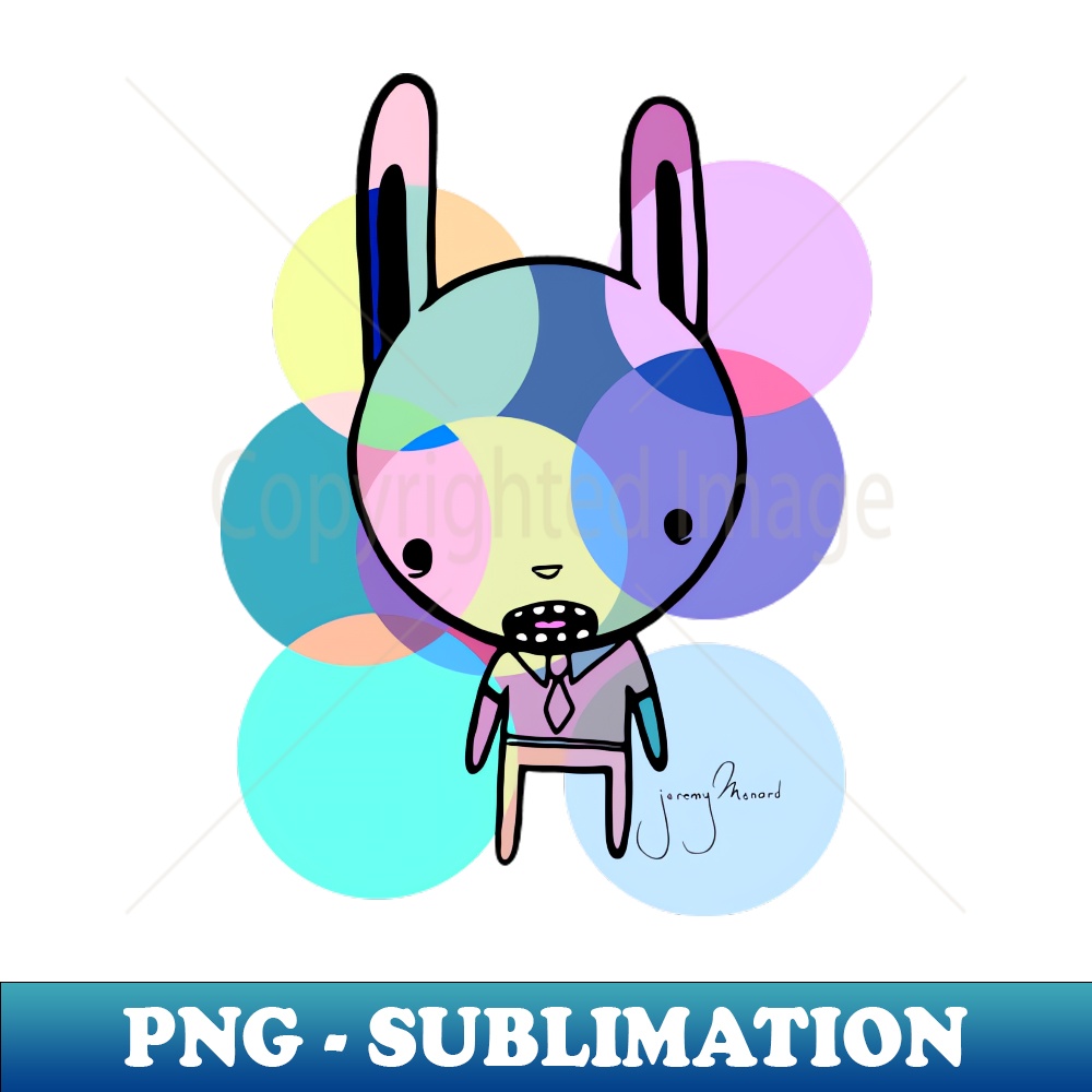 Aura Bubble Bunny - Expressive Design Sublimation PNG