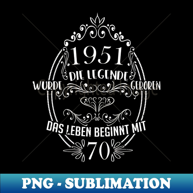 1951 geburtstag damen - DIY Sublimation PNG Download