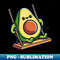 Avocado on a Swing - Inspiring Sublimation PNG Design
