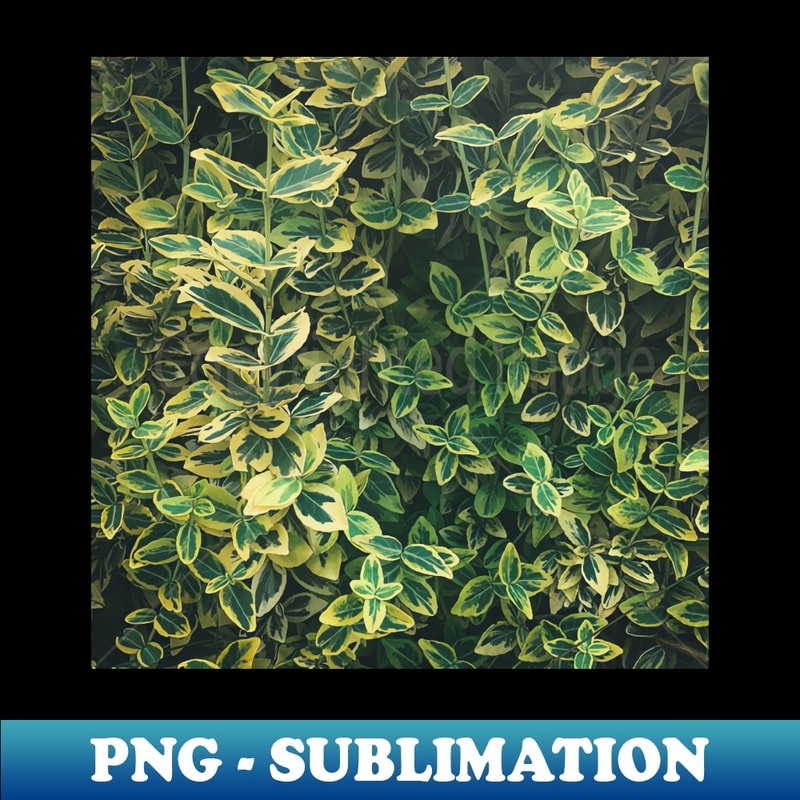 Green u0026 Yellow Garden Leaves - Vibrant Art Sublimation PNG