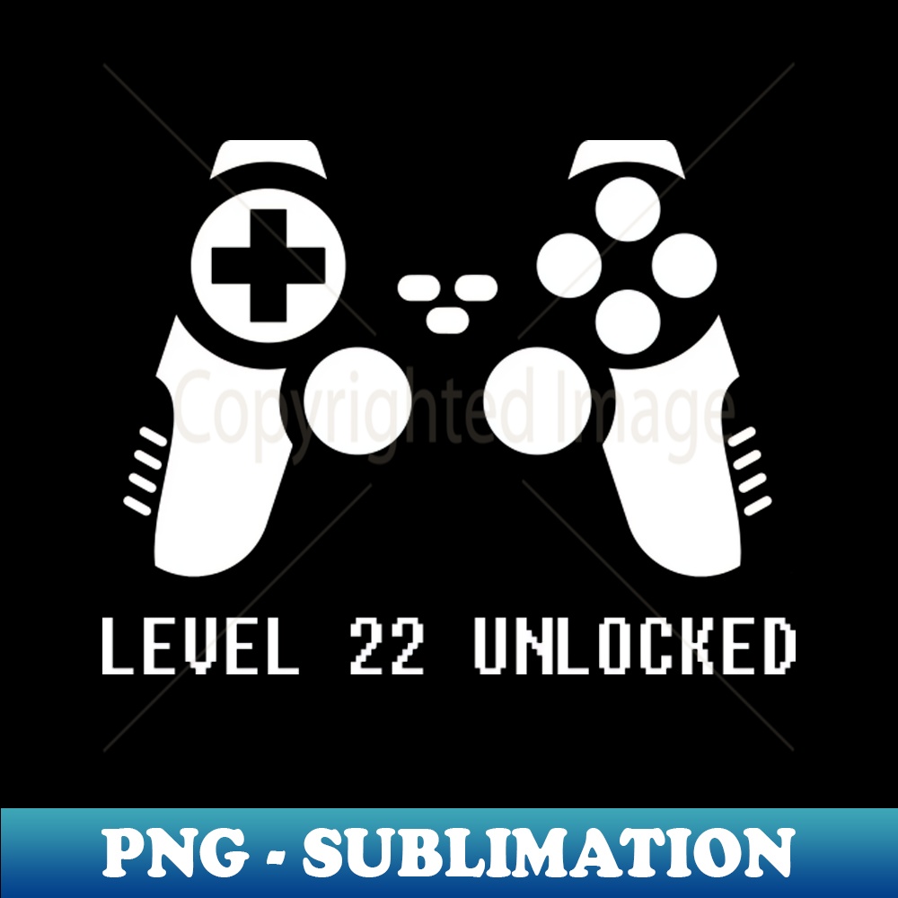 22nd birthday Gamer Gamer Gaming 22 years - Vibrant Tee PNG