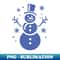 Snowman Silhouette Minimalistic - Decorative Design Sublimation File