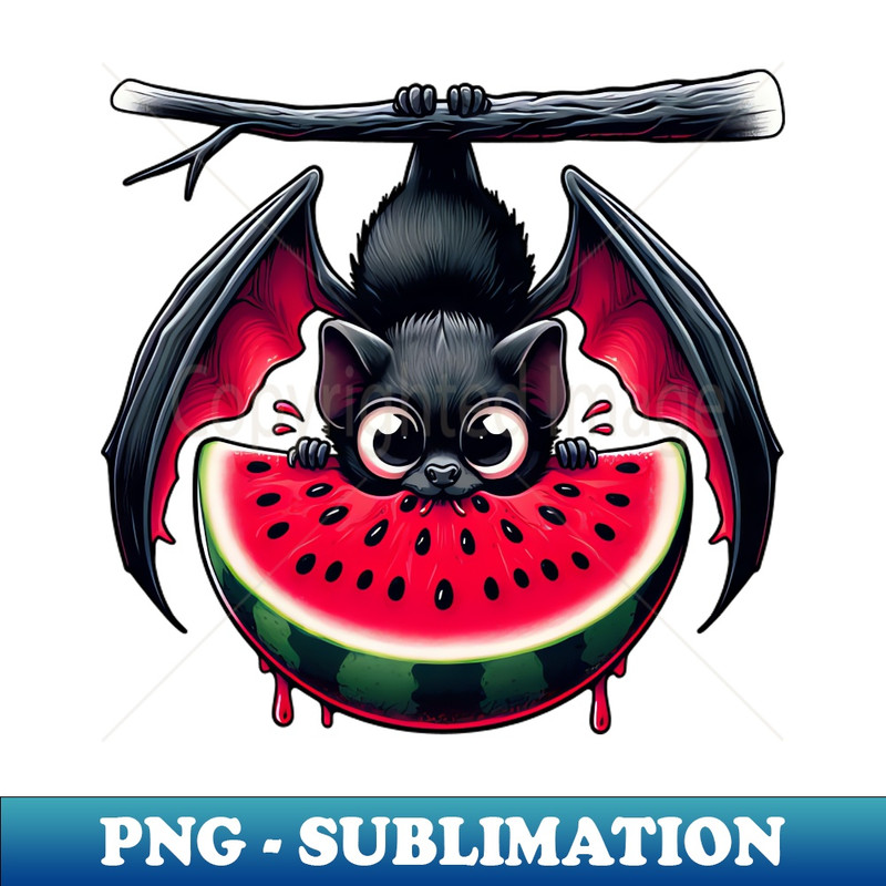 Bat Summer Fruit Melon - Craft Ready Sublimation PNG
