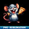 Lab Rat Enjoys Pizza Funny - High Resolution Artwork Sublimation File