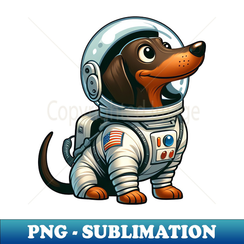 Dachshund Astronaut in Space Adventure - One of a Kind Sublimation File